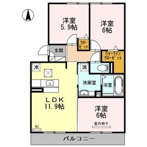 3LDK 間取り図