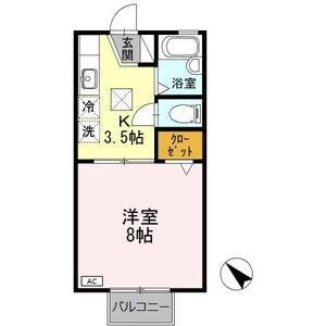 1K 間取り図