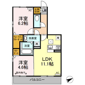 2LDK 間取り図