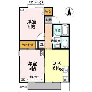 2DK 間取り図