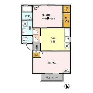 2DK 間取り図