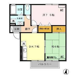 2DK 間取り図