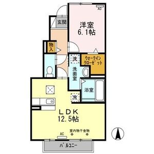 1LDK 間取り図