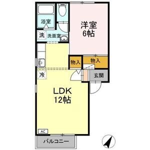 1LDK 間取り図