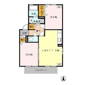 2LDK 間取り図
