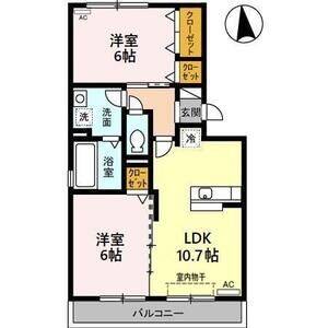 2LDK 間取り図