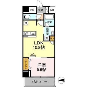 1LDK 間取り図