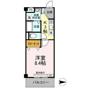1K 間取り図