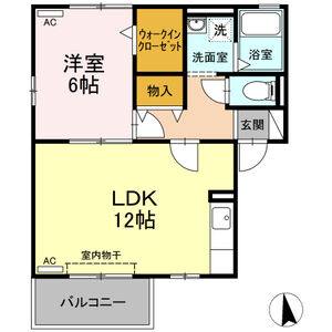1LDK 間取り図