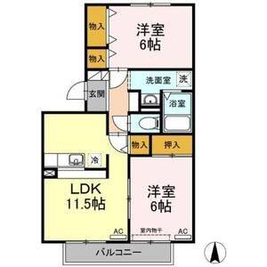 2LDK 間取り図