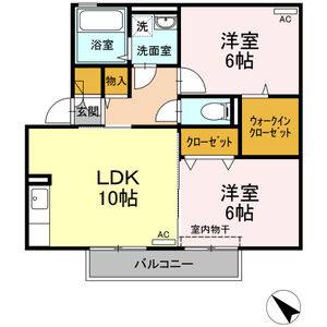 2LDK 間取り図