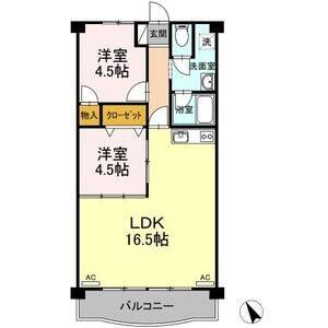 2LDK 間取り図