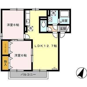 2LDK 間取り図
