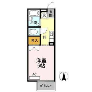 1K 間取り図