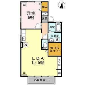 1LDK 間取り図