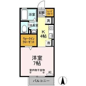 1K 間取り図