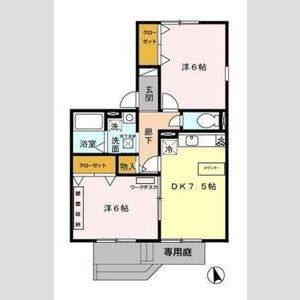 2DK 間取り図