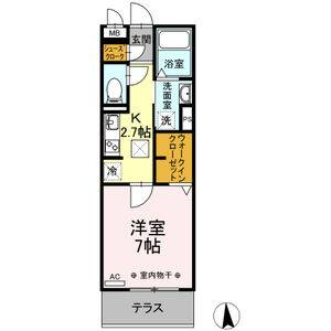 1K 間取り図