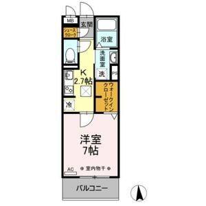 1K 間取り図