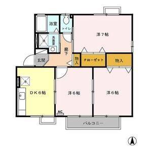 3DK 間取り図