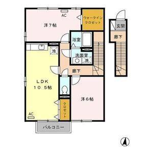 2LDK 間取り図