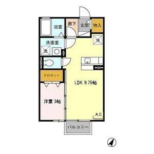 1LDK 間取り図