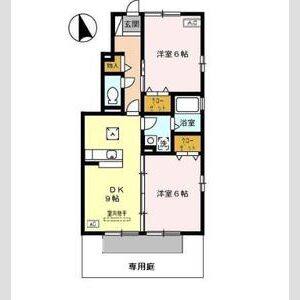 2DK 間取り図