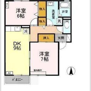 2DK 間取り図