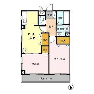 2DK 間取り図