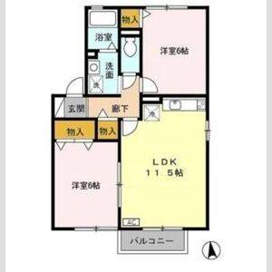 2LDK 間取り図