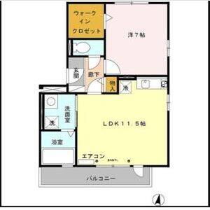 1LDK 間取り図