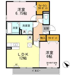 2LDK 間取り図