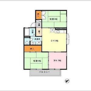 3DK 間取り図