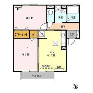 2DK 間取り図