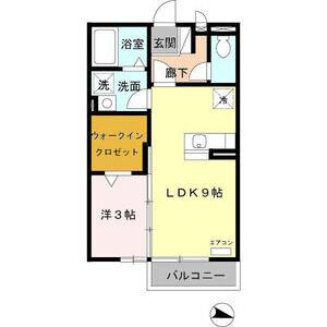 1LDK 間取り図