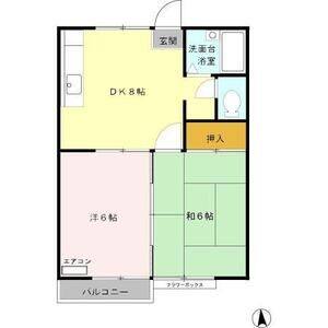 2DK 間取り図