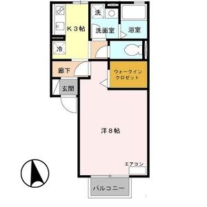1K 間取り図