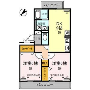 2DK 間取り図