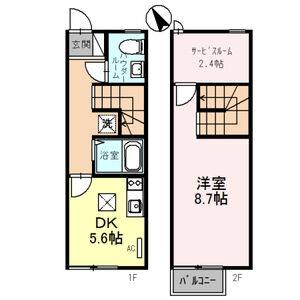 1DK 間取り図
