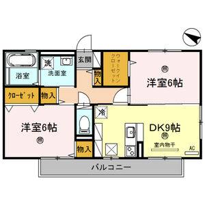 2DK 間取り図