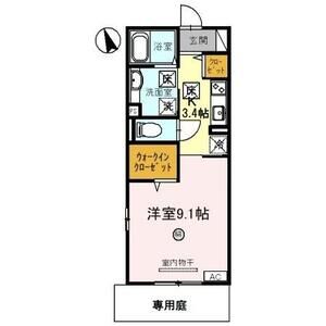 1K 間取り図