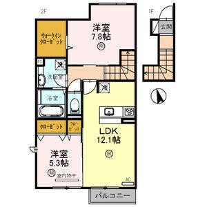 2LDK 間取り図