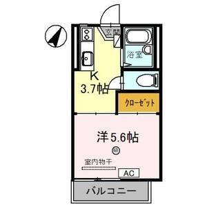 1K 間取り図