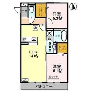 2LDK 間取り図