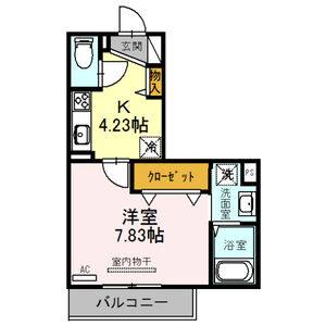 1K 間取り図