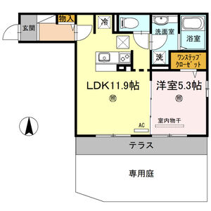 1LDK 間取り図