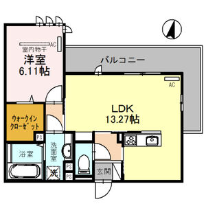 1LDK 間取り図