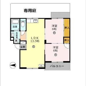 2LDK 間取り図