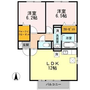 2LDK 間取り図