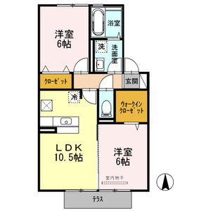 2LDK 間取り図
